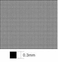 Square Pattern Mesh B 0.3mm x 0.3mm (Photo-Etch) #KAOKA2