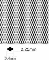 Diamond Pattern Mesh A 0.4mm x 0.7mm (Photo-Etch) #KAOKA3