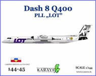  Karaya  1/144 Dash 8 Q400 - (PLL LOT) - plastic parts AMP UA (ex-EE) + silk/digital printed decals KY144-45