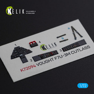  Kelik 3D Decals  1/72 Vought F7U-3M Cutlass - interior 3D decals K3D72094