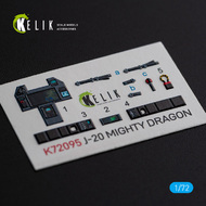 Chengdu J-20 Mighty Dragon - interior 3D decals OUT OF STOCK IN US, HIGHER PRICED SOURCED IN EUROPE #K3D72095