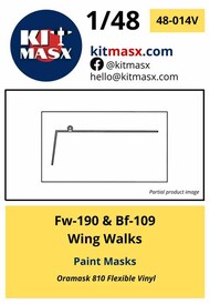  Kit-Masx  1/48 Fw.190 & Bf.109 Wing Walks Paint Masks KMX48014V