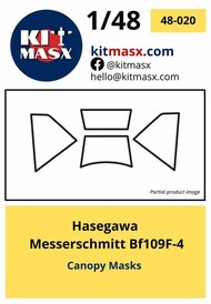  Kit-Masx  1/48 Messerschmitt Bf.109F-4 Canopy Masks KMX48020V