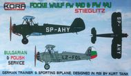  Kora Models  1/72 Focke-Wulf Fw 44D or J Bulgarian and Polish KOPK72069
