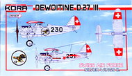  Kora Models  1/72 Dewoitine D.27 III. Swiss AF Silver Wings II KOPK72080