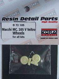  Kora Models  1/72 Wheels for Macchi C.205 'Veltro' (designed to be used with Italeri and Supermodel kits) KORAD72105