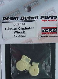 Wheels for Gloster Gladiator Mk.I/Mk.II (designed to be used with Airfix kits) #KORAD72106