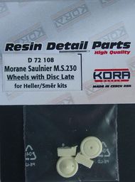  Kora Models  1/72 Morane-Saulnier MS.230 wheels with discs (late) (designed to be used with Heller and Smer kits) KORAD72108