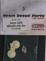 Wheels for AVRO 504 (with disc) (designed to be used with A Model and Airfix kits)[AVRO 504K AVRO 504N Avro 504K/U-1] #KORAD72113