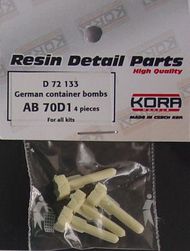  Kora Models  1/72 German container bombs AB 70D1 (4 pcs.) KORAD72133