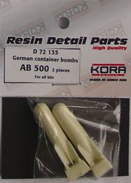  Kora Models  1/72 German container bombs AB 500 (2 pcs.) WAS 8.40. TEMPORARILY SAVE 1/3RD!!! KORAD72135