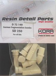  Kora Models  1/72 German fragmentation bombs SD 250 (2 pcs.) KORAD72149