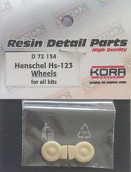  Kora Models  1/72 Wheels for Henschel Hs.123 (designed to be used with A Model, Avis, ICM and Fly kits) [Hs.123A-1 Hs.123B-1 Hs.123C] KORAD72154