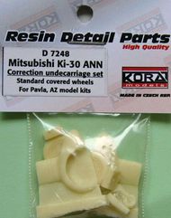 Mitsubishi Ki-30 'Ann' Correction undercarriage set standard covered wheels (designed to be used with Pavla and AZ Model kits) #KORAD7248