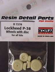 Wheels with disc for Lockheed P-38 (for all kits) #KORAD7278