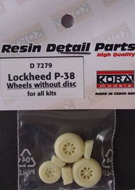 Wheels without disc for Lockheed P-38 (for all kits) #KORAD7279