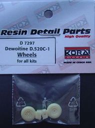  Kora Models  1/72 Wheels for Dewoitine D.520C-1 (designed to be used with Heller, RS Models and SMER kits) KORAD7297