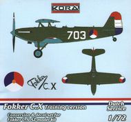  Kora Models  1/72 Fokker C.X Trainer (Dutch service) (designed to be used with AZ Models kits) NOW BEING CLEARED!! SAVE 1/3RD!!! KORC7255