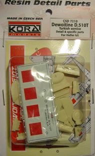 Dewoitine D.510T Detail set & decal (Turkey) (designed to be used with Heller kits) #KORCS7210