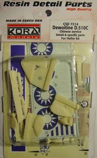  Kora Models  1/72 Dewoitine D.510C Detail set & decal (China) (designed to be used with Heller kits) KORCS7214