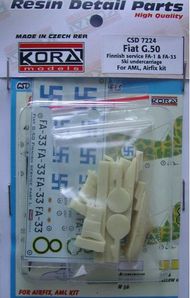  Kora Models  1/72 Fiat G.50 In Finnish Service ski undercarriage and decals (designed to be used with AML and Airfix kits) KORCS7224