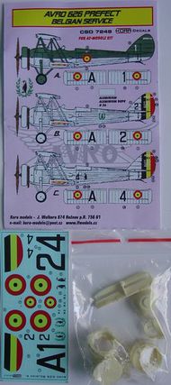 AVRO 626 Prefect Belgium conversion set and decal (designed to be used with AZ Model kits) #KORCS7249