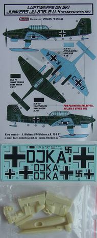  Kora Models  1/72 Junkers Ju.87B-2/U-4 Ski - Conversion set & decal (designed to be used with Fujimi, Heller, Italeri and Revell kits) KORCSD7266