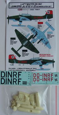 Kora Models  1/72 Junkers Ju.87D (V-21) Ski - Conversion set & decal (designed to be used with Fujimi, Italeri and Matchbox kits) KORCSD7267