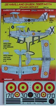  Kora Models  1/48 de Havilland DH.82A Tiger Moth (Spanish Service) ( (designed to be used with SMER and now can be used with Airfix 2019 release kits) KORD48125