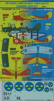  Kora Models  1/48 de Havilland DH.82A Tiger Moth (Swedish Service) (designed to be used with SMER and now can be used with Airfix 2019 release kits) Pt.1 KORD48126