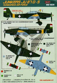 Junkers Ju.87D-5 'Stuka' Hungarian Air Force . WAS 10.46. TEMPORARILY SAVE 1/3RD!!! #KORD4834