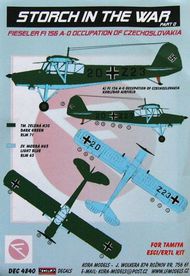  Kora Models  1/48 Fieseler Fi.156A-0 'Storch' (Luftwaffe in Occupupation of Czechoslovakia) with wheels (designed to be used with Tamiya and ESCI kits)[Fi 156C] WAS 11.70. BEING CLEARED!! SAVE 1/3RD!!! NOW FINISHED KORD4840