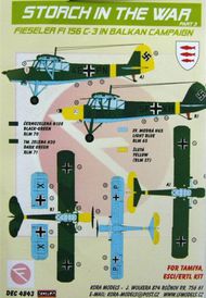  Kora Models  1/48 Fieseler Fi.156C-3 Luftwaffe in the Balkan Campaign WAS 11.70. TEMPORARILY SAVE 1/3RD!!! KORD4843