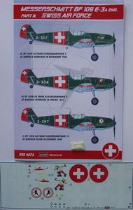  Kora Models  1/48 Messerschmitt Bf.109E-3A Emil (Swiss AF) Part III (designed to be used with Hasegawa and Tamiya kits) KORD4873