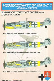  Kora Models  1/72 Messerschmitt Bf.109G-2/Bf.109G-4 (13 Slow./JG 52) Part 1. Includes resin wheels (designed to be used with AZ Model kits) KORD72101