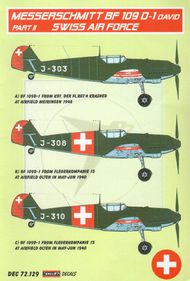  Kora Models  1/72 Messerschmitt Bf.109D-1 David Part II (Swiss Air Force ) KORD72129