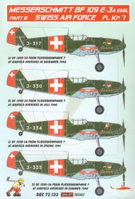  Kora Models  1/72 Messerschmitt Bf.109E-3A Emil Part III (Swiss Air Force ) KORD72133