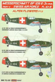 Messerschmitt Bf.109E-3A Emil Part V (Swiss Air Force ) #KORD72135