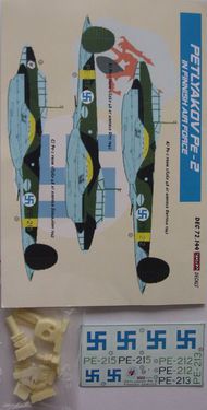  Kora Models  1/72 Petlyakov Pe-2 Decals Finnish Air Force (designed to be used with Unimodel kits) KORD72144