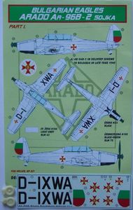  Kora Models  1/72 Arado Ar.96B-2 Sojka (Bulgarian Eagles) (designed to be used with Heller and KP kits) KORD72145
