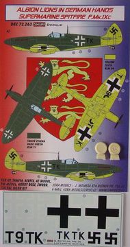 Albion Lions in German Hands Supermarine Spitfire Mk.IXC (Luftwaffe) (designed to be used with KP, Tamiya, Airfix, AZ Model, PM Model, Hobby Boss, Sword, Italeri and Bilek kits) #KORD72263