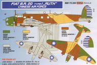 Fiat BR.20 CICOGNA Type I RUTH (Chinese AF) (designed to be used with Italeri kits) #KORD72283