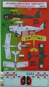 de Havilland DH.82/DH.82A Tiger Moth Portuguese Service Part 2 (designed to be used with Airfix, Pavla Models and AZ Model kits) #KORD72296