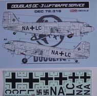 Douglas DC-3 Dakota Luftwaffe (designed to be used with Airfix, ESCI and Revell kits) [Mk.IV] #KORD72316