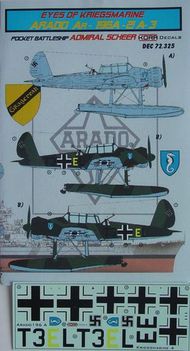  Kora Models  1/72 Arado Ar.196A-2/A-3 (ADMIRAL SCHEER) (designed to be used with Airfix, Encore, Heller and Revell kits) KORD72325