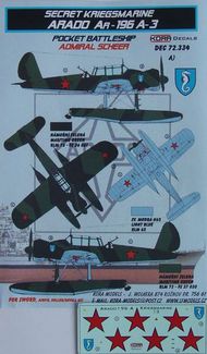  Kora Models  1/72 Arado Ar.196A-3 (ADMIRAL SCHEER) (designed to be used with Airfix, Encore, Heller and Revell kits) KORD72334