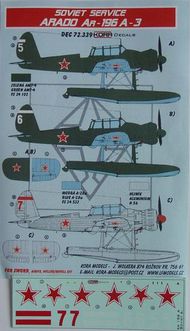  Kora Models  1/72 Arado Ar.196A-3 (Soviet Service) (designed to be used with Airfix, Encore, Heller and Revell kits) KORD72339