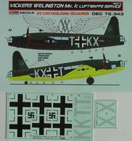  Kora Models  1/72 Vickers Wellington Mk.IC Luftwaffe Part II (designed to be used with Airfix, Eastern Express, FROG, NOVO, MPM and Trumpeter kits) KORD72343