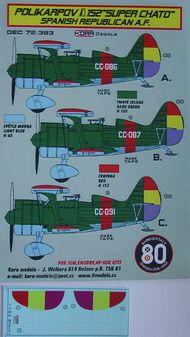  Kora Models  1/72 Polikarpov I-152 in Spanish Republican AF KORD72383