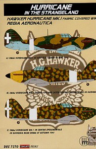  Kora Models  1/72 Hawker Hurricane Mk.I Regia Aeronautica (3) different camouflages. inc resin wheels KORD7270